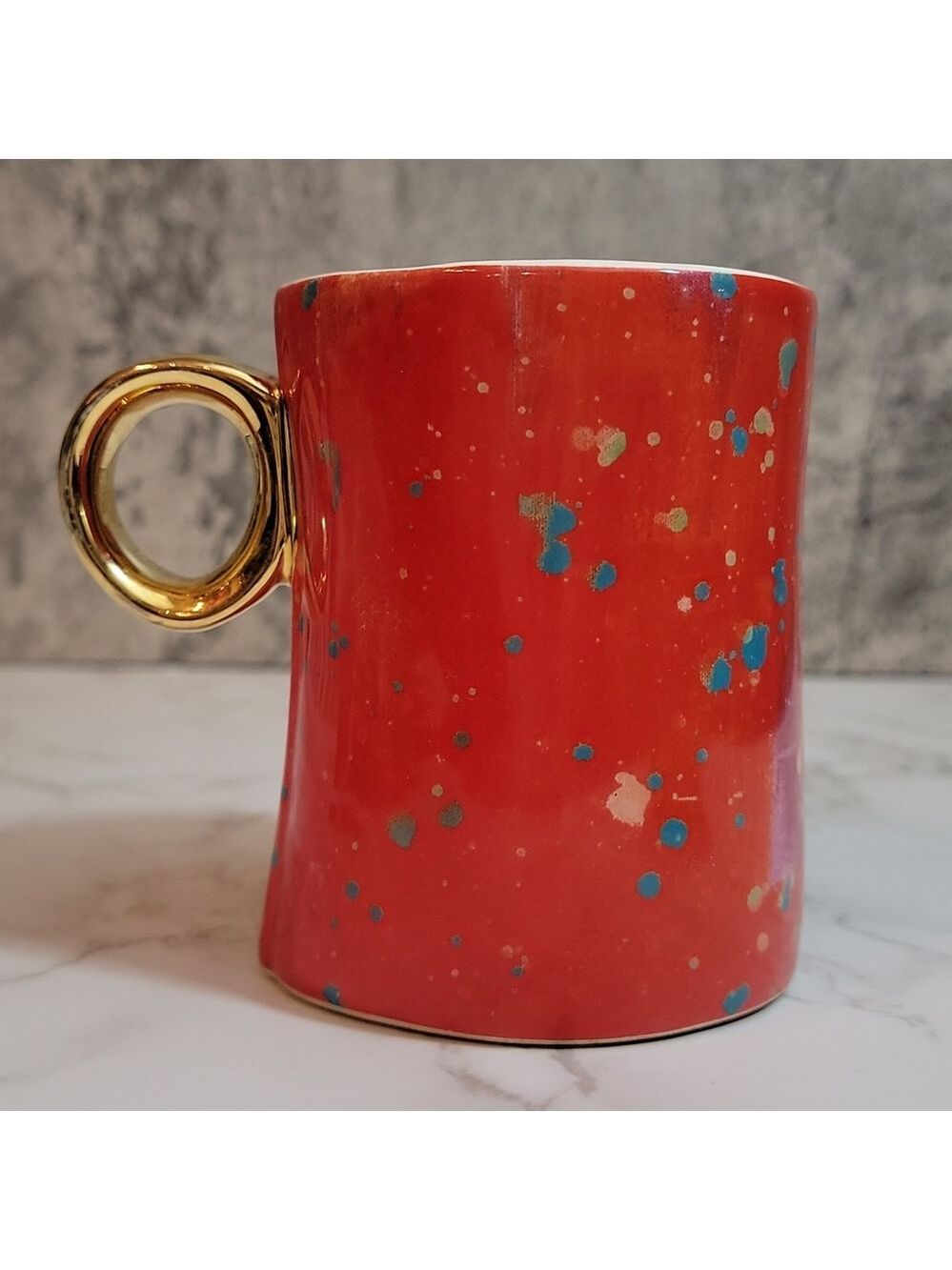 Anthropologie Lauren Carlson Walcott Pink Deer Fauna Mug - Picture 3 of 7